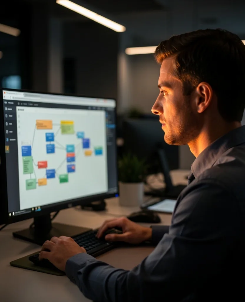 Otomasyon workflow editörü çalışma ortamı